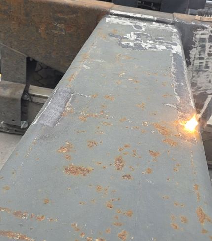 Lasersko čiščenje 3-osne kontejnerske prikolice VOSTOK Koper